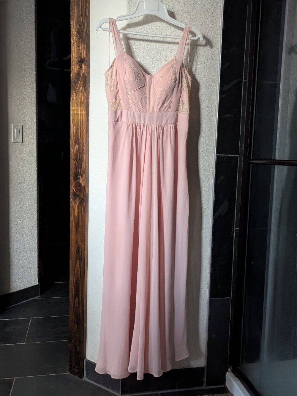 LM By Mignon Pale Pink Maxi or Midi Dress Gown Size 2